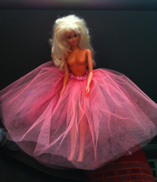 Trash barbie doll white Barbie